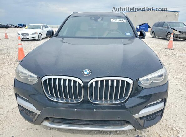 5UXTR7C51KLF31715 2019 BMW X3 Black Widok z przodu