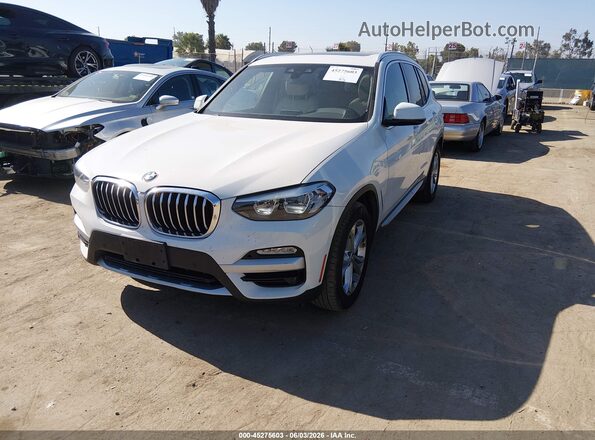 5UXTR7C52KLE96926 2019 BMW X3 White Front left