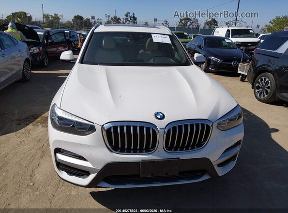 5UXTR7C52KLE96926 2019 BMW X3 White Front view
