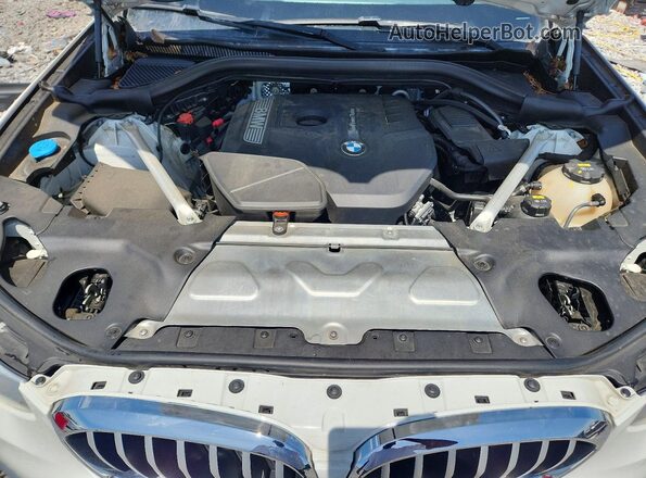 5UXTR7C52KLR45647 2019 BMW X3 White Engine compartment view