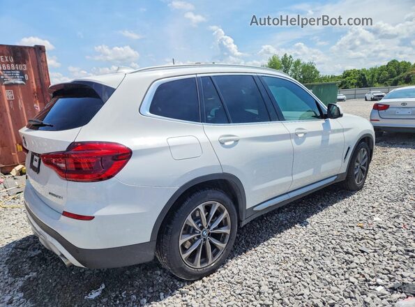 5UXTR7C52KLR45647 2019 BMW X3 White Rear right