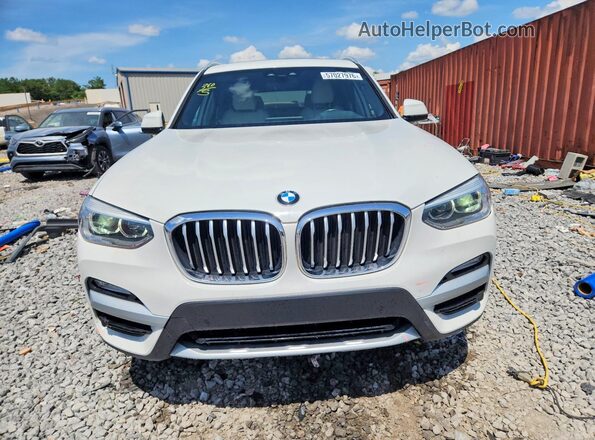 5UXTR7C52KLR45647 2019 BMW X3 White Front view