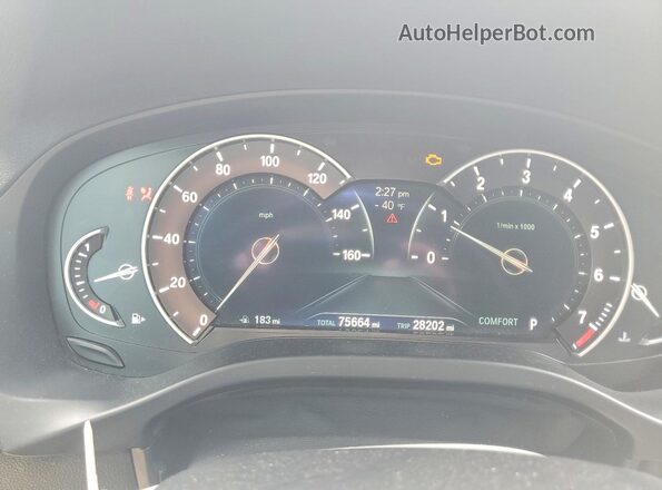 5UXTR7C53KLE97647 2019 BMW X3 Угольный Вид щитка приборов
