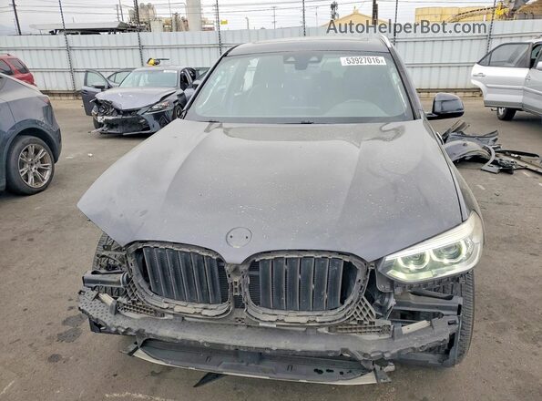 5UXTR7C54KLE97169 2019 BMW X3 Black Front view