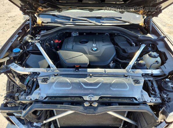 5UXTR7C54KLE97642 2019 BMW X3 Black ძრავის განყოფილების ხედი