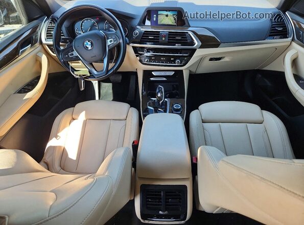 5UXTR7C54KLE97642 2019 BMW X3 Black წინა პანელის ხედი
