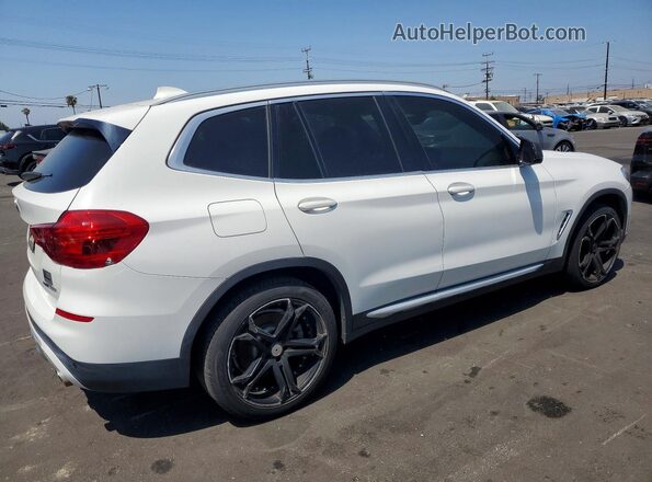 5UXTR7C55KLF24525 2019 BMW X3 White Հետևի աջ