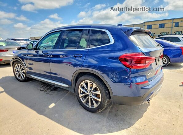 5UXTR7C55KLF25464 2019 BMW X3 Blue Tył lewy