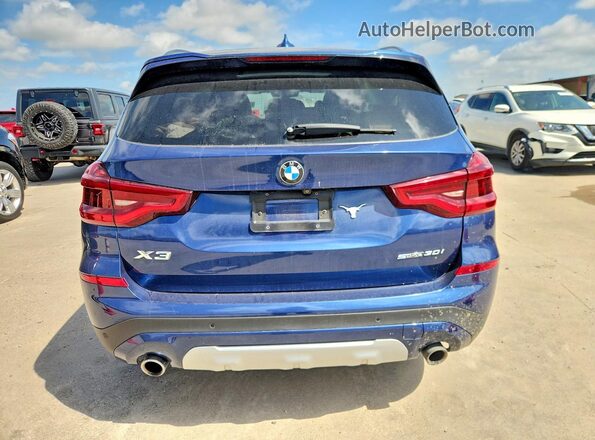 5UXTR7C55KLF25464 2019 BMW X3 Blue Widok z tyłu