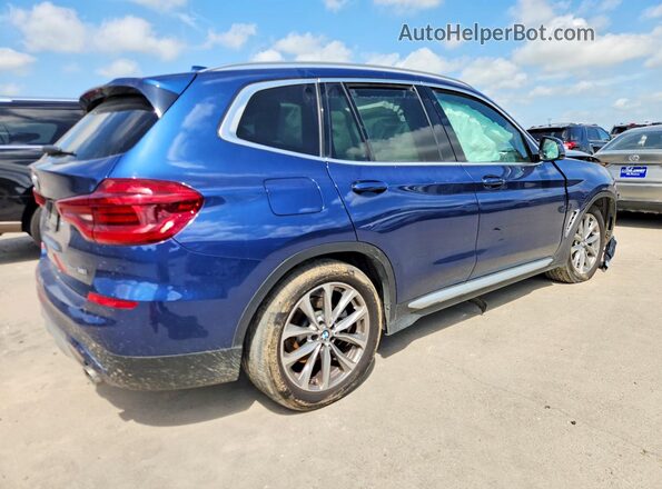 5UXTR7C55KLF25464 2019 BMW X3 Blue Tył prawy