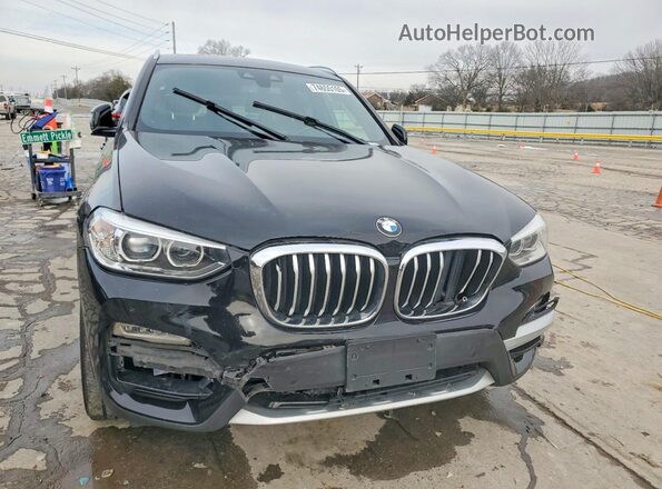 5UXTR7C56KLE88389 2019 BMW X3 Black Вид спереду