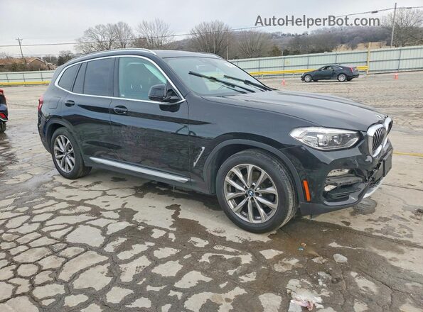 5UXTR7C56KLE88389 2019 BMW X3 Black Передня права чверть