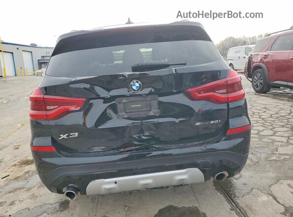 5UXTR7C56KLE88389 2019 BMW X3 Black Вид ззаду