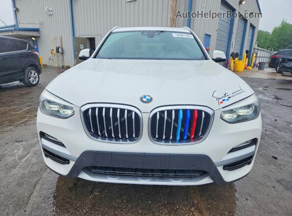 5UXTR7C56KLE93740 2019 BMW X3 White Front view