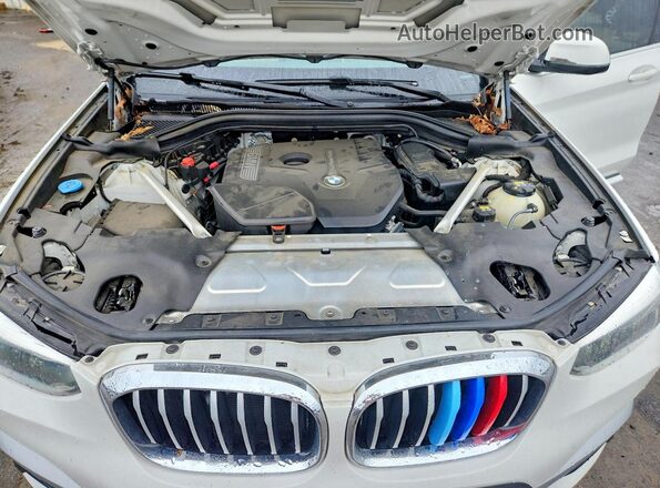 5UXTR7C56KLE93740 2019 BMW X3 White Engine compartment view