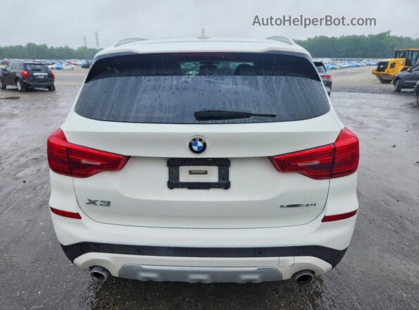 5UXTR7C56KLE93740 2019 BMW X3 White Rear view