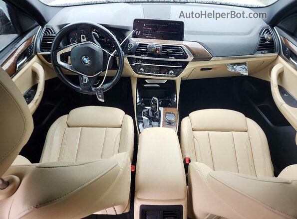 5UXTR7C56KLE93740 2019 BMW X3 White Dashboard view