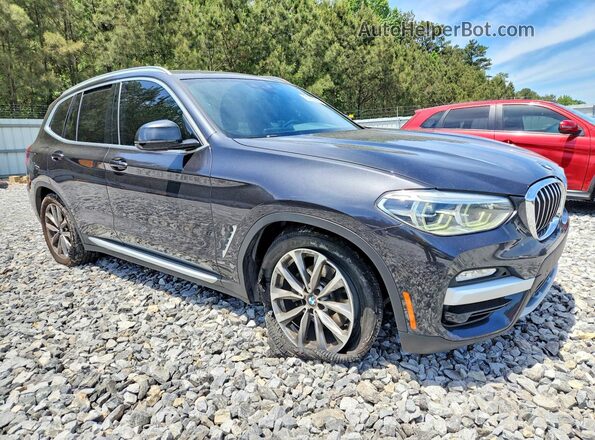 5UXTR7C56KLR51483 2019 BMW X3 Charcoal Przód prawy