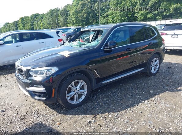 5UXTR7C57KLR44431 2019 BMW X3 Black Vista tres cuartos delantera izquierda