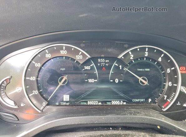 5UXTR7C57KLR48804 2019 BMW X3 White Սարքավորումների վահանակի տեսք