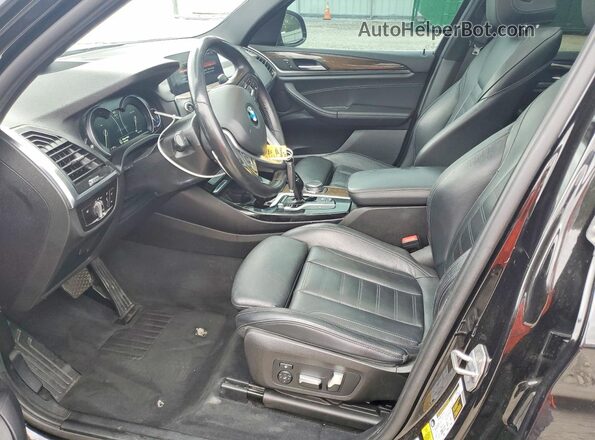 5UXTR7C59KLE93523 2019 BMW X3 Black Widok wnętrza z przodu