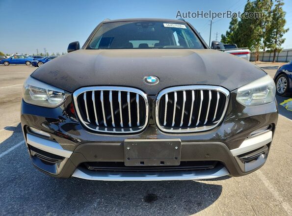 5UXTR7C59KLE98348 2019 BMW X3 Black Front view