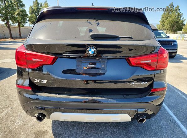 5UXTR7C59KLE98348 2019 BMW X3 Black Rear view