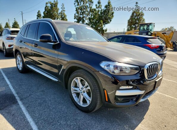 5UXTR7C59KLE98348 2019 BMW X3 Black Front right