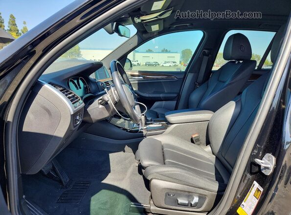 5UXTR7C59KLE98348 2019 BMW X3 Black Front interior view