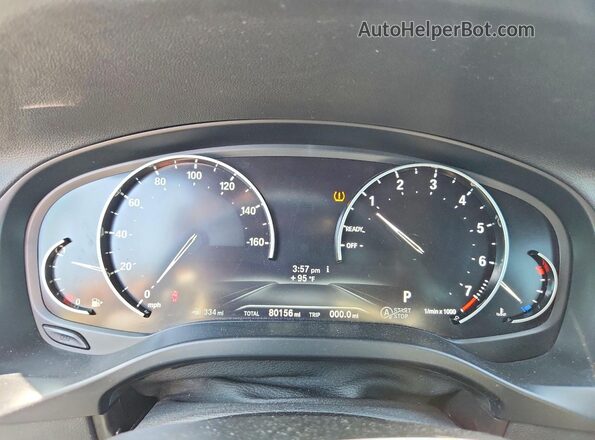 5UXTR7C59KLE98348 2019 BMW X3 Black Instrument cluster view