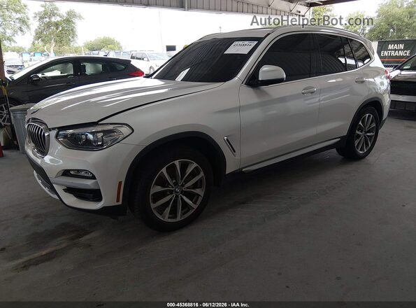 5UXTR7C59KLF23376 2019 BMW X3 White Przód lewy
