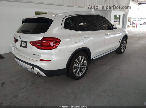 5UXTR7C59KLF23376 2019 BMW X3 White Tył prawy