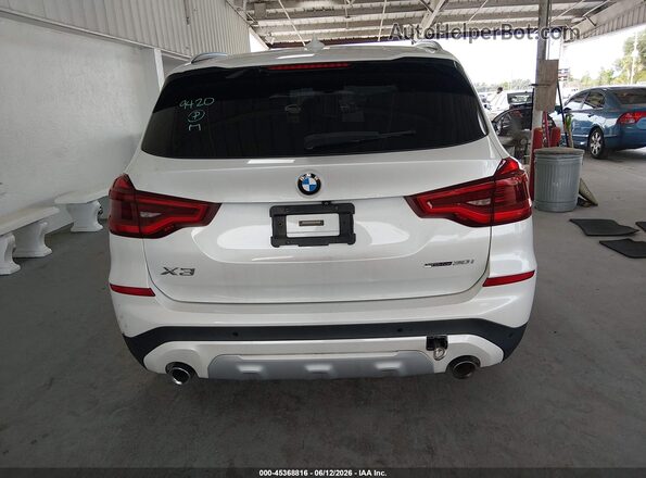 5UXTR7C59KLF23376 2019 BMW X3 White 