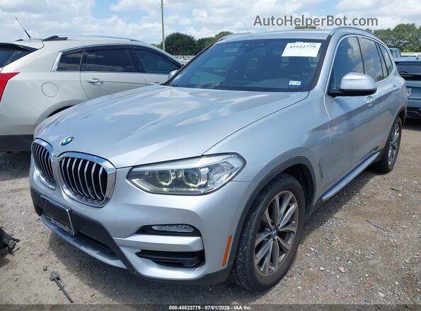 5UXTR7C59KLF24060 2019 BMW X3 Silver Front left