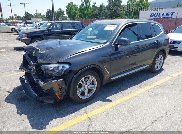 5UXTR7C59KLR52868 2019 BMW X3 Black წინა მარცხენა ხედი სამი მეოთხედიდან