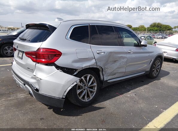 5UXTR7C5XKLE94955 2019 BMW X3 Silver უკანა მარჯვენა