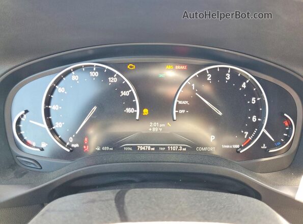 5UXTR7C5XKLF29008 2019 BMW X3 Silver Instrument cluster view