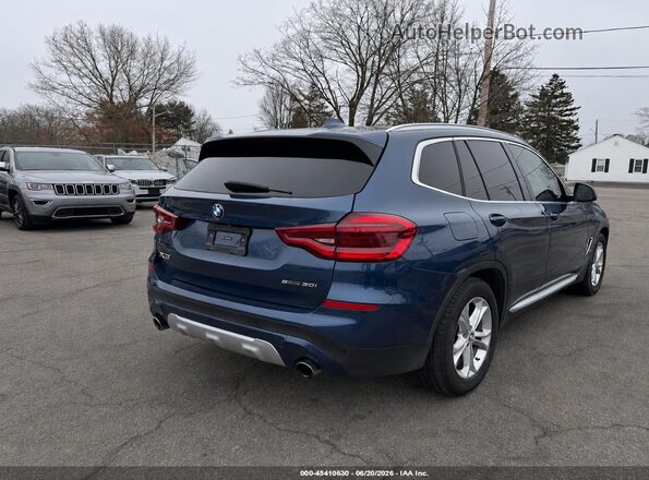 5UXTR7C5XKLF30580 2019 BMW X3 Blue Trasero derecho