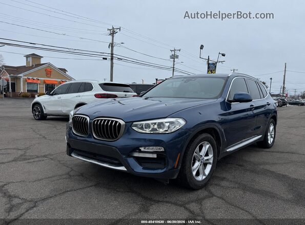 5UXTR7C5XKLF30580 2019 BMW X3 Blue Vista tres cuartos delantera izquierda