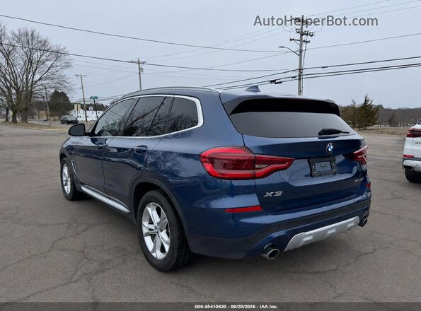 5UXTR7C5XKLF30580 2019 BMW X3 Blue Trasero izquierdo