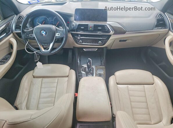 5UXTR7C5XKLR48389 2019 BMW X3 White Առջևի վահանակի տեսք