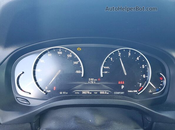 5UXTR7C5XKLR51180 2019 BMW X3 Silver Instrument cluster view