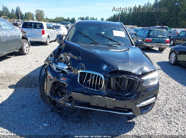 5UXTR9C50JLC75755 2018 BMW X3 Black Instrument cluster view