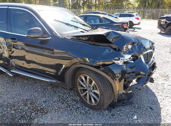 5UXTR9C50JLC75755 2018 BMW X3 Black Front view