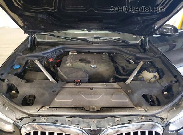 5UXTR9C50JLD67044 2018 BMW X3 Black Vista del compartimento del motor