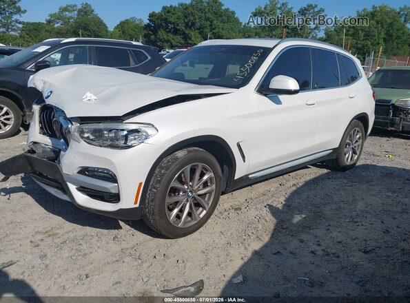 5UXTR9C50KLE14705 2019 BMW X3 White Vista tres cuartos delantera izquierda