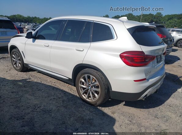 5UXTR9C50KLE14705 2019 BMW X3 White Trasero izquierdo