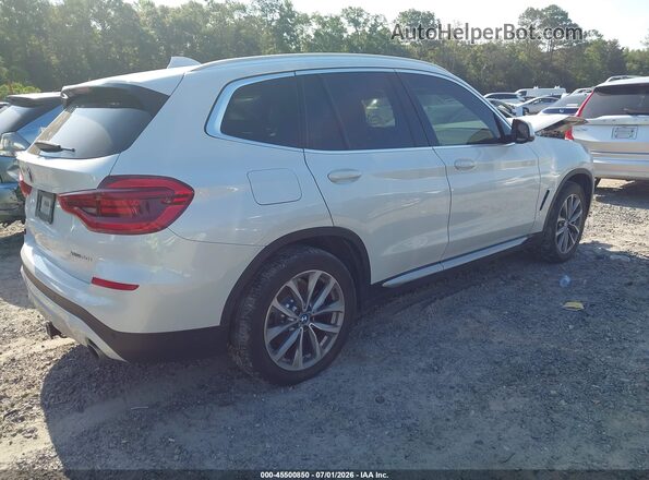 5UXTR9C50KLE14705 2019 BMW X3 White Trasero derecho
