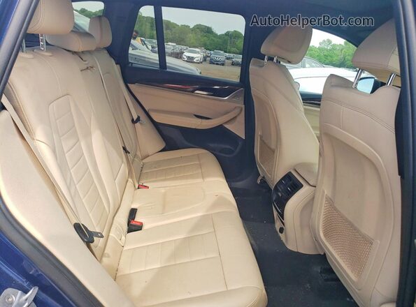 5UXTR9C51JLC69348 2018 BMW X3 Blue Rear seats view
