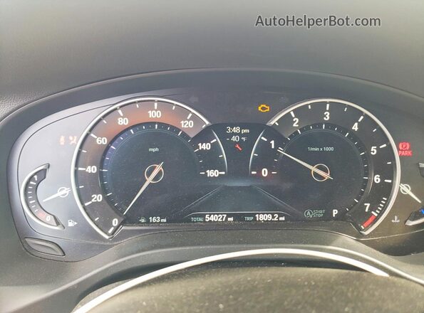 5UXTR9C51JLC69348 2018 BMW X3 Blue Instrument cluster view